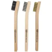Wire Scratch Brush Set with Wood Handles (Made in USA)