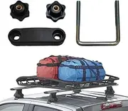 Luggage Rack Mount – PP Steel Clip, Bolt Kit, Car Roof Connector, Clamp Fixing Set | Durable Anti-Rust Installation Brackets, Tight Fit Rack Support for Automotive Travel Gear Transportation