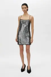 Facade Sequin Mini Dress in Black - CAMILLA AND MARC® C&M