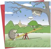 Twizler Funny Card with Hedgehogs - Blank Card - Happy Birthday Card - Humour Card - Mothers Day Card - Fathers Day Card - Valentines Day Card - Teenager Card - Get Well Soon Card - New Home Card