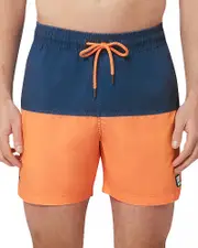 Tom & Teddy Color Blocked 6 Swim Trunks Small