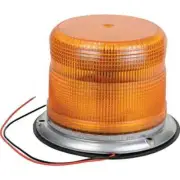 LED Amber Beacon Light - 11 Flash Patterns, 12-24V, 5" Profile, SAE J845