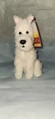 Snowy Adventures of TinTin White Puppy Dog 7" Ty Beanie Babies Wire Fox Terrier