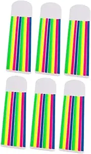jojofuny 6 Sets Removable Sticky Highlighter Tape Colored Transparent Page Markers for Annotating Books and Organizing Study Materials Easy to Use for Teachers and Students