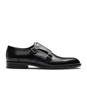 [Aquila] Clayton Monk Strap Shoes in Black