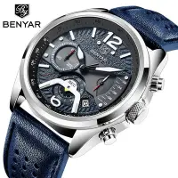 在飛比找Yahoo!奇摩拍賣優惠-男士手錶 2024新款賓雅benyar男士手錶 時尚運動多功