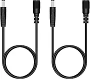 Fancasee 2-Pack 3FT 5.5mm x 2.5mm DC Power Extension Cable Male to Female Plug Jack Power Supply Adapter Extension Cord for IP Camera CCTV Surveillance Security Camera LED Strip DVR Router