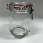 Bormioli Rocco Fido Square Heavy Glass Jar 1 Liter Hermetic