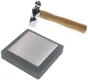 Steel Bench Block Flat Anvil Jewelers Tool Rubber Stamping Hammer Jewelry Metal