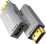 SWITCHFLUX HDMI to Displayport Adapter, 4k@60Hz HDMI to Displayport Converter, Aluminium HDMI Male to DP Female with USB Power Compatible with PC, Graphics Card, Laptop and More(1 Pack)