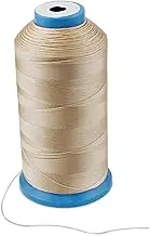 Bonded Nylon Sewing Thread for Outdoor, Leather Seats, Bags, Shoes, Canvas, Upholstery and Sewing Machine Hand Stitching (Beige) Nylon Thread Overlocker Thread Sewing Thread Nylon Thread for Sewing