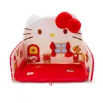 小禮堂 HELLO KITTY 迷你造型絨毛玩偶屋 絨毛娃娃屋 玩偶收納盒 玩偶房間 (紅 大臉)