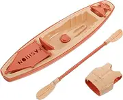 ibasenice 1 Set Miniature Plastic Canoe Models with Paddles Life Jackets Decorative Boat Shaped Decor for Home Outdoor Present for Boating Enthusiasts Collectors