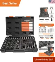 Versatile 40-Piece Bolt Extractor and Screw Remover Set with Adapters Included
