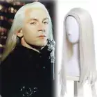 Light Blonde Lucius Malfoy Wig Long Straight Hair Wigs Cosplay Halloween Party