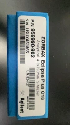 Brand new and sealed Agilent Plus C18 5um 25cm x 4.6mm HPLC column 959990-902