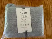 WEST ELM -POTTERY BARN TEEN CLOUD JERSEY HEATHER GRAY STANDARD PILLOW SHAM
