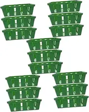 ibasenice 5sets Outdoor Baskets for Plants Plastic Nursery Baskets Seedling Easy Cleaning Storage 3pcs*5