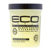 Eco Style Ecoco Gel - Black Castor Flaxseed Oil - Long Lasting Shine - Nourishes