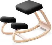 hehe Original Ergonomic Knee Chair, Black Metal, Contemporary Style, Armless, Pedestal Leg, Foam Cushion, Indoor Use, Relaxing, Office, Classroom, Special Feature: Ergonomic