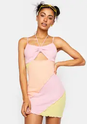 [Bailey Rose] Pink Combo Mini Dress