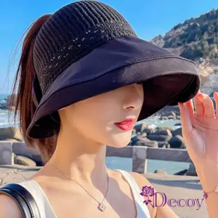 【Decoy】太陽花鑽＊編織漁夫空頂遮陽帽