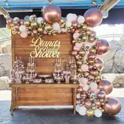 139pcs Metallic Gold Rose Gold Pink White Balloon Garland Balloon Arch Kit - Wedding Baby Shower Anniversary Birthday Party Decorations