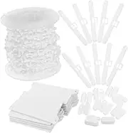 COLLBATH 1 Sets Roller Blinds Repair Kit Vertical Blinds Replacement Parts with Beaded Chain Connectors Bottom Plate for Easy Installation and Durability