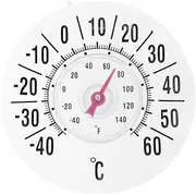 Window Thermometer Easy-Mount Suction Cup Thermometer Temperature Gauge for Home Office Indoors or Outdoors