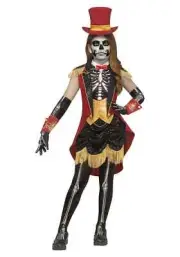 Girl's Skeletal Ringleader Costume