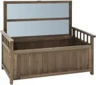 Gardeon Outdoor Storage Box Bench, Wooden Garden Shed Shoe Cabinet Tool Chest...