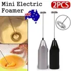 2x Mini Electric Foamer Milk Frother Egg Beater Whisk Mixer Stirrer Kitchen Tool