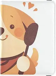 [Amooorous] Cute Cartoon Dog Leather decorative cute passport holder Vaccine Card Holder Cover Combo Travel Passport Wallet With Vaccination Card Slot Lightweight, cute cartoon dog, 1 size