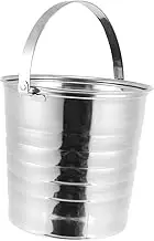 1pc Stainless Steel Ice Bucket with Tong Portable Ice Cooler for Bars Hotels and Parties for Beverages Cocktails and More