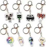 [USHJNV] Dandys World Keychain Figures - Acrylic Pendant Keyrings, Vee Goob Cosmo Pebble & Dandy Worlds Merch