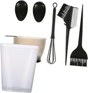 Hair Dyeing Tool Kit 6pc Set Black Measuring Cups Scale Cup Hairdressing Accessories Dyeing Cup