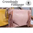 Jen&Co Distressed Hobo Bag with Fringed Detail M2350SAV