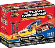 Stomp Rocket New Dueling Stomp Racers, 2 Toy Car Launchers and 2 Air Powered Cars with Ramp and Finish Line. Great for Outdoor and Indoor Play, STEM Gifts for Boys and Girls -Ages 5, 6, 7, 8