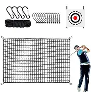 Golf Driving Net - Practice Simulator for Ball Swing Training - Golf Sports Barrier Nets with Target Cloth for Backyard, Outdoor, Indoor, Garden