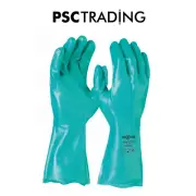 Maxisafe Green Nitrile Chemical Glove - 33cm Long Size Medium