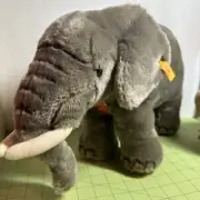 NWT Steiff Trampy Elephant 45 Cm Germany Standing Plush Elephant Collectors