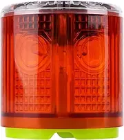 Aolyty LED Solar Strobe Security Lights, Strong Magnetic Base Warning Light, IP48 Waterproof Traffic Lamp, 360 Degree Super Bright for Construction Factory (Red)