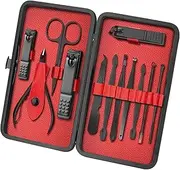 Luteti Manicure Set Professional Nail Clipper Kit-12 Pieces Stainless Steel Manicure Kit,nail Care Tools With Luxurious Travel Case