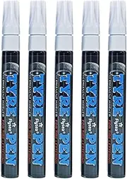 Matx-au Tyre Marker Paint for Car Tires - White/Black Waterproof Permanent Marker for Car Decor