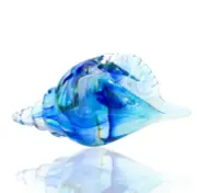 Large Glass Conch Sea Shells Hand Blown Sculpture Home Office Bookshelf Decors