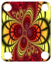 Neckplate to fit Electric Guitar Graphic Color PJ Bass Strat Tele Fractal 1