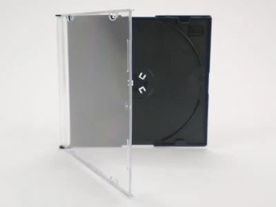 Lot of 30 - Slim Black Polystyrene CD / DVD / Blu-ray Jewel Cases-Insert Clips
