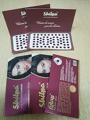 ATCUSA Shilpa Vive Sticker Kumkum - Deep Red Size 6 - Pack of 5