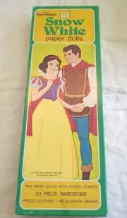 Vintage SNOW WHITE Paper Dolls Whitman Unused NOS