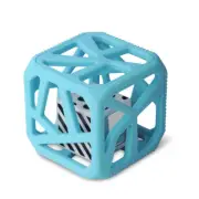 Malarkey Kids Blue Soft Chewing Cube Sensory Rattle/Teether Baby/Infant 3m+ Toy